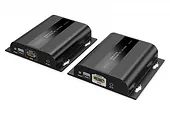 Digitus Przedłużacz (extender) po skrętce kat.6 HDMI 4K/60Hz przez IP 1G lub do 120m/200m z PoE, max. 253 odbiorniki, sterowanie IR - zestaw