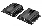 Digitus Przedłużacz (extender) po skrętce kat.6 HDMI 4K/60Hz przez IP 1G lub do 120m/200m, max. 253 odbiorniki, sterowanie IR - zestaw (odbiornik/nadajnik)