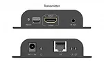 Digitus Przedłużacz (extender) po skrętce kat.6 HDMI 4K/60Hz przez IP 1G lub do 120m/200m, max. 253 odbiorniki, sterowanie IR - zestaw (odbiornik/nadajnik)