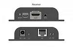 Digitus Przedłużacz (extender) po skrętce kat.6 HDMI 4K/60Hz przez IP 1G lub do 120m/200m, max. 253 odbiorniki, sterowanie IR - zestaw (odbiornik/nadajnik)