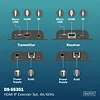 Digitus Przedłużacz (extender) po skrętce kat.6 HDMI 4K/60Hz przez IP 1G lub do 120m/200m, max. 253 odbiorniki, sterowanie IR - zestaw (odbiornik/nadajnik)