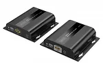 Digitus Przedłużacz (extender) po skrętce kat.6 HDMI 4K/60Hz przez IP 1G lub do 120m/200m, max. 253 odbiorniki, sterowanie IR - zestaw (odbiornik/nadajnik)