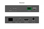 Digitus Przedłużacz (extender) światłowodowy HDMI 4K/60Hz przez IP 1G lub do 40km/300m, HDMI Loop-Out, sterowanie IR - zestaw (odbiornik/nadajnik)