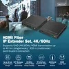 Digitus Przedłużacz (extender) światłowodowy HDMI 4K/60Hz przez IP 1G lub do 40km/300m, HDMI Loop-Out, sterowanie IR - zestaw (odbiornik/nadajnik)