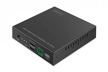 Digitus Przedłużacz (extender) światłowodowy HDMI 4K/60Hz z KVM USB 1.1 przez IP 1G lub do 40km/300m/IP 1G - dodatkowy odbiornik do DS-55348