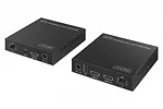 Digitus Przedłużacz (extender) światłowodowy HDMI 4K/60Hz z KVM USB 1.1 przez IP 1G lub do 40km/300m, max. 253 odbiorniki, HDMI Loop-Out, Audio - zestaw