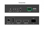 Digitus Przedłużacz (extender) światłowodowy HDMI 4K/60Hz z KVM USB 1.1 przez IP 1G lub do 40km/300m, max. 253 odbiorniki, HDMI Loop-Out, Audio - zestaw