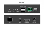Digitus Przedłużacz (extender) światłowodowy HDMI 4K/60Hz z KVM USB 1.1 przez IP 1G lub do 40km/300m, max. 253 odbiorniki, HDMI Loop-Out, Audio - zestaw
