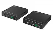 Digitus Przedłużacz (extender) światłowodowy HDMI 4K/60Hz z KVM USB 1.1 przez IP 1G lub do 40km/300m, max. 253 odbiorniki, HDMI Loop-Out, Audio - zestaw