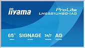 IIYAMA Monitor 65 cali LH6581UHSG-1AG 24/7,VA,ANDROID 14,4K, 2x10W, WiFi,    UCHWYT ŚCIENNY, 2xHDMI, USB-C, RJ45, IR, 2xUSB, WHITE