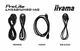IIYAMA Monitor 55 cali LH5581UHSG-1AG 24/7,VA,ANDROID 14,4K, 2x10W, WiFi,    UCHWYT CIENNY, 2xHDMI, USB-C, RJ45, IR, 2xUSB, WHITE