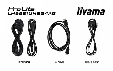 IIYAMA Monitor 55 cali LH5581UHSG-1AG 24/7,VA,ANDROID 14,4K, 2x10W, WiFi,    UCHWYT CIENNY, 2xHDMI, USB-C, RJ45, IR, 2xUSB, WHITE