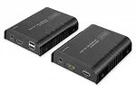 Digitus Przedłużacz (extender) po skrętce kat.6 HDMI 4K/60Hz z KVM USB 2.0 przez IP 1G lub do 120m/200m, max. 253 odbiorniki, ekran dotykowy - zestaw