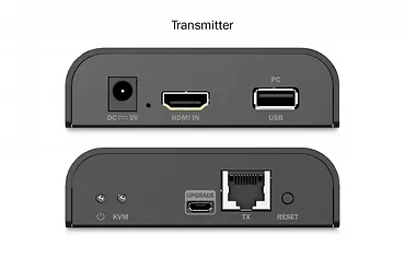 Digitus Przedłużacz (extender) po skrętce kat.6 HDMI 4K/60Hz z KVM USB 2.0 przez IP 1G lub do 120m/200m, max. 253 odbiorniki, ekran dotykowy - zestaw