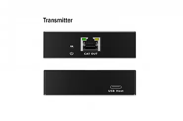 Digitus Przedłużacz (extender) po skrętce kat.6A  USB 3.1 Gen1 do 100m, 3x USB-A, 1x USB-C do 5 Gbps, 1x RJ45 (Gigabit Ethernet) - zestaw (odbiornik/nadajnik)