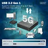 Digitus Przedłużacz (extender) po skrętce kat.6A  USB 3.1 Gen1 do 100m, 3x USB-A, 1x USB-C do 5 Gbps, 1x RJ45 (Gigabit Ethernet) - zestaw (odbiornik/nadajnik)