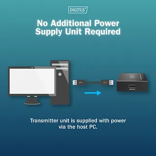 Digitus Przedłużacz (extender) po skrętce kat.6 USB 2.0 do 150m, 4x USB-A do 480 Mbps, 1x RJ45 (Gigabit Ethernet) - zestaw (odbiornik/nadajnik)