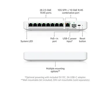 UBIQUITI Przełącznik zarządzalny UniFi Switch Flex USW-Flex-2.5G-8