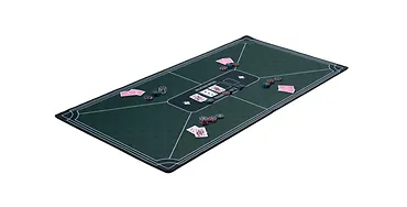 Mata do pokera zielona (118 x 59 cm)