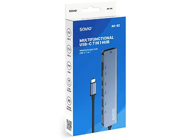 Wielofunkcyjny hub USB-C 7w1 AK-82
