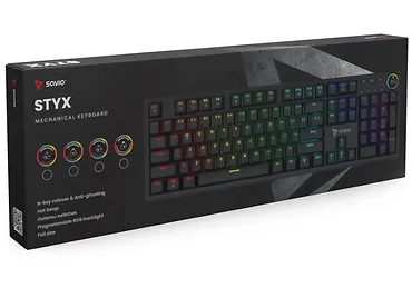 Savio Klawiatura mechaniczna STYX Outemu Red, Hot Swap, RGB