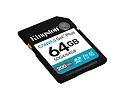 Kingston Karta SD 64GB Canvas Go Plus 200/100 MB/s C10 U3 V30