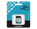 Kingston Karta SD 64GB Canvas Go Plus 200/100 MB/s C10 U3 V30