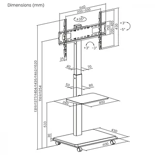 Ergo Office Stand dla TV, ER-304B