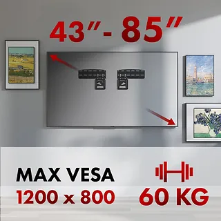 Maclean Uchwyt do TV QLED 43-85'' MC-806N