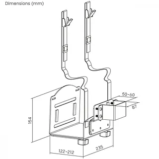 Maclean Uchwyt do CPU MC-116 B czarny
