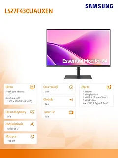 Samsung Monitor 27 cali LS27F430UAUXEN