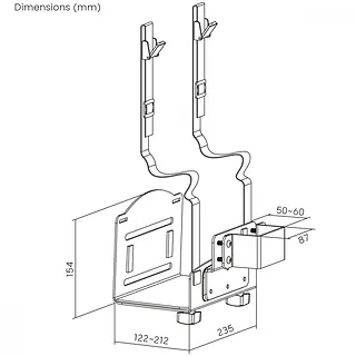 Maclean Uchwyt do CPU MC-116W