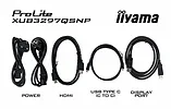 IIYAMA Monitor 32 cale XUB3297QSNP-B1 IPS,QHD,USB-C DOCK (95W), USB HUB 4x, KVM,  RJ45, GW 5 LAT
