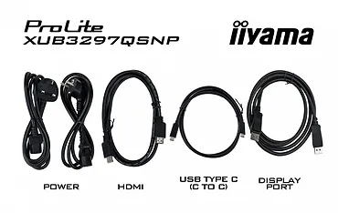 IIYAMA Monitor 32 cale XUB3297QSNP-B1 IPS,QHD,USB-C DOCK (95W), USB HUB 4x, KVM,  RJ45, GW 5 LAT