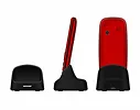 Mesmed Telefon komórkowy dla seniorów Mescomp MT-166  Edgar Elegant SOS  4G Czerwony