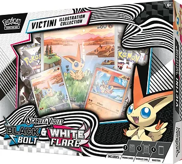 Pokemon TCG Karty Scarlet & Violet White Flare Unova Victini Illustration