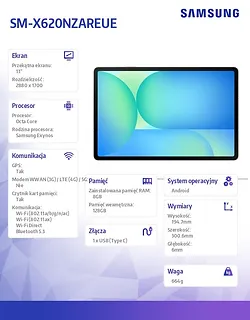 Samsung Tablet Galaxy Tab S10FE 13.1 cala Wifi 8/128 GB Szary