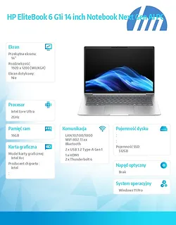 HP Inc. Notebook EliteBook 6 G1i U7-255H 512GB/16GB/W11P/14.0   C51N7ET