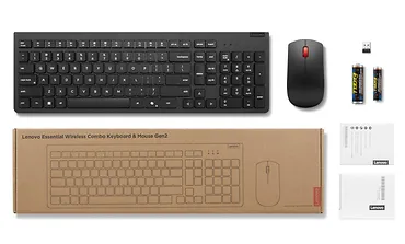 Lenovo Klawiatura z myszką Essential Wireless Combo Gen2 Black-US Euro 4X31R64491
