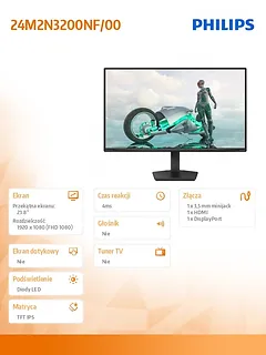 Philips Monitor 24M2N3200NF IPS 23.8 cala 144Hz HDMI DP