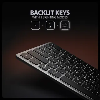 AXAGON Klawiatura HMC-KB-CRL USB-C 5Gbps z wieloportowy hub 9in1, SD/microSD, 3x USB-A, HDMI 4K/60Hz, PD 100W, Audio, Cyrillic layout, 60cm USB-C kabel