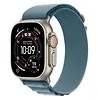 Apple Watch Ultra 3 GPS + Cellular koperta 49 mm z tytanu w kolorze naturalnym, opaska Alpine w kolorze jasnoniebieskim - rozmiar M