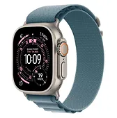 Apple Watch Ultra 3 GPS + Cellular koperta 49 mm z tytanu w kolorze naturalnym, opaska Alpine w kolorze jasnoniebieskim - rozmiar L
