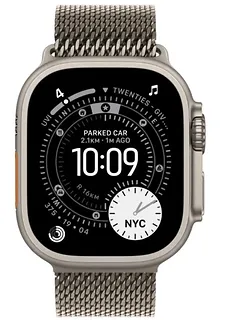Apple Watch Ultra 3 GPS + Cellular, koperta 49 mm z tytanu w kolorze naturalnym, bransoleta mediolańska z tytanu w kolorze naturalnym - rozmiar M