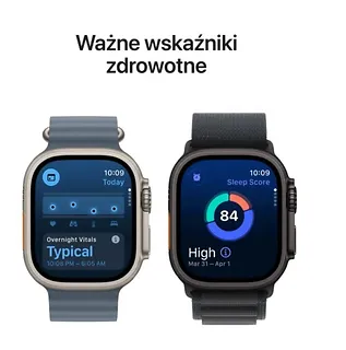 Apple Watch Ultra 3 GPS + Cellular, koperta 49 mm z tytanu w kolorze naturalnym, bransoleta mediolańska z tytanu w kolorze naturalnym - rozmiar M