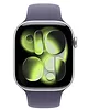 Apple Watch Series 11 GPS koperta 42 mm z aluminium w kolorze srebrnym, pasek sportowy w kolorze mlecznego fioletu - rozmiar M/L