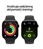 Apple Watch Series 11 GPS + Cellular, koperta 42 mm z tytanu w kolorze naturalnym, pasek sportowy w kolorze górskiej szarości - rozmiar S/M