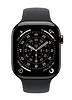 Apple Watch Series 11 GPS + Cellular, koperta 42 mm z tytanu w kolorze łupku, pasek sportowy w kolorze czarnym - rozmiar S/M