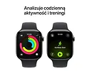 Apple Watch Series 11 GPS + Cellular, koperta 42 mm z tytanu w kolorze łupku, pasek sportowy w kolorze czarnym - rozmiar M/L