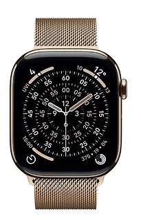 Apple Watch Series 11 GPS + Cellular, koperta 42 mm z tytanu w kolorze złotym, bransoleta mediolańska w kolorze złotym